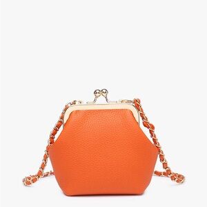 Chic Orange Chain Strap Women's Bag